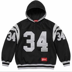SUPREME FOOTBALL ZIP UP HOODED SWEATSHIRT
