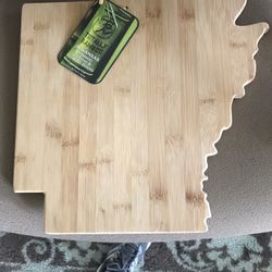 Totally Bamboo Arkansas State Shape Cutting board