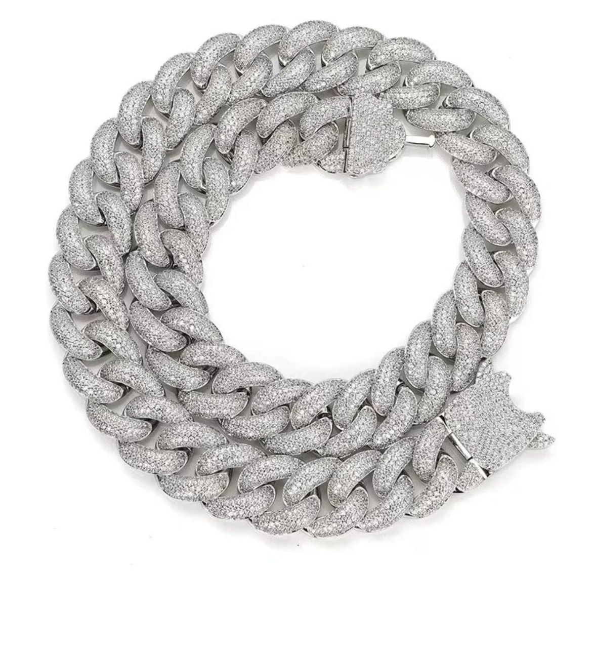 Bubble Cuban Chain Fully Icedout With New Lock 20mm