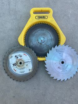 3 10” saw blades w/5/8” arbor and holder