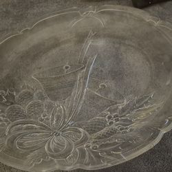 Mikasa Crystal Holiday Bells Hostess Platter RC197/516 Vintage 15inch New In Box