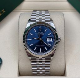 2026 Rolex Datejust 36mm 126234 blue dial flutted jubilee full set