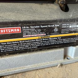 Used Craftsman 16-in. Variable Speed Scroll Saw