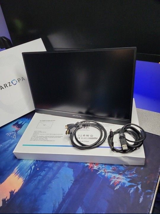 Arzopa Portable Monitor Screen Tv 16inch 144hz Hdmi Usbc