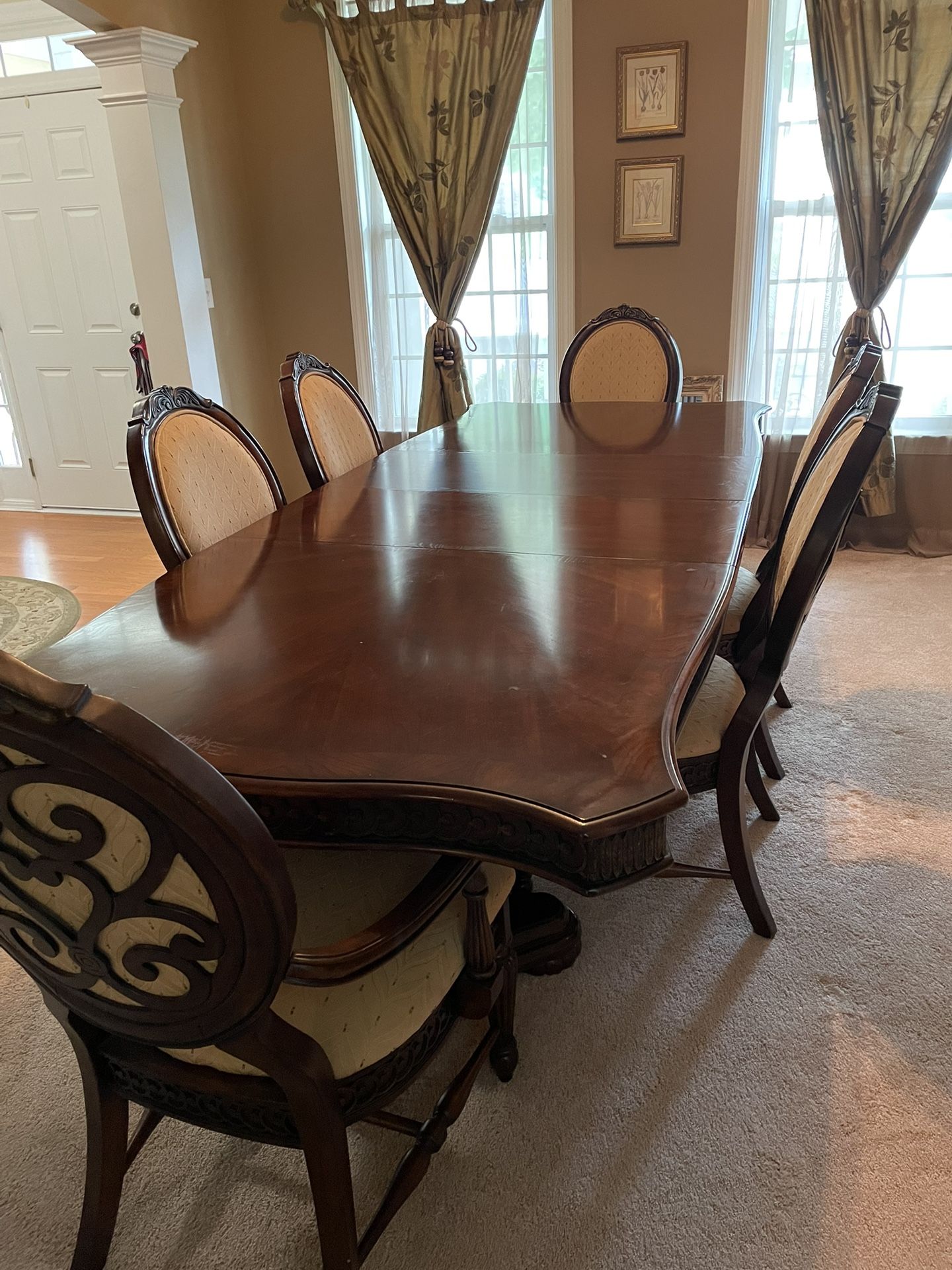 Vintage Dining Room Table American Furniture 6 Chairs Total 2 Leafs