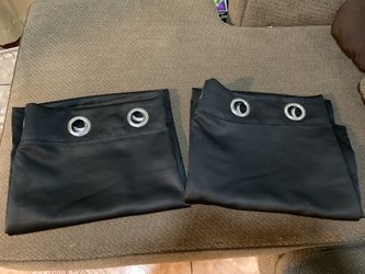 Set Of 2 Black Out Curtains