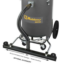 KOBLENZ ENDURANCE SERIES - Industrial Wet-Dry Vac 28" Front Mount Squeegee/ Dust Mop Assembly