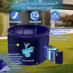 Jasonwell Ice Bath Tub for Athletes - Heavy Duty Cold Water Therapy Plunge Tub Ice Pod for Recovery