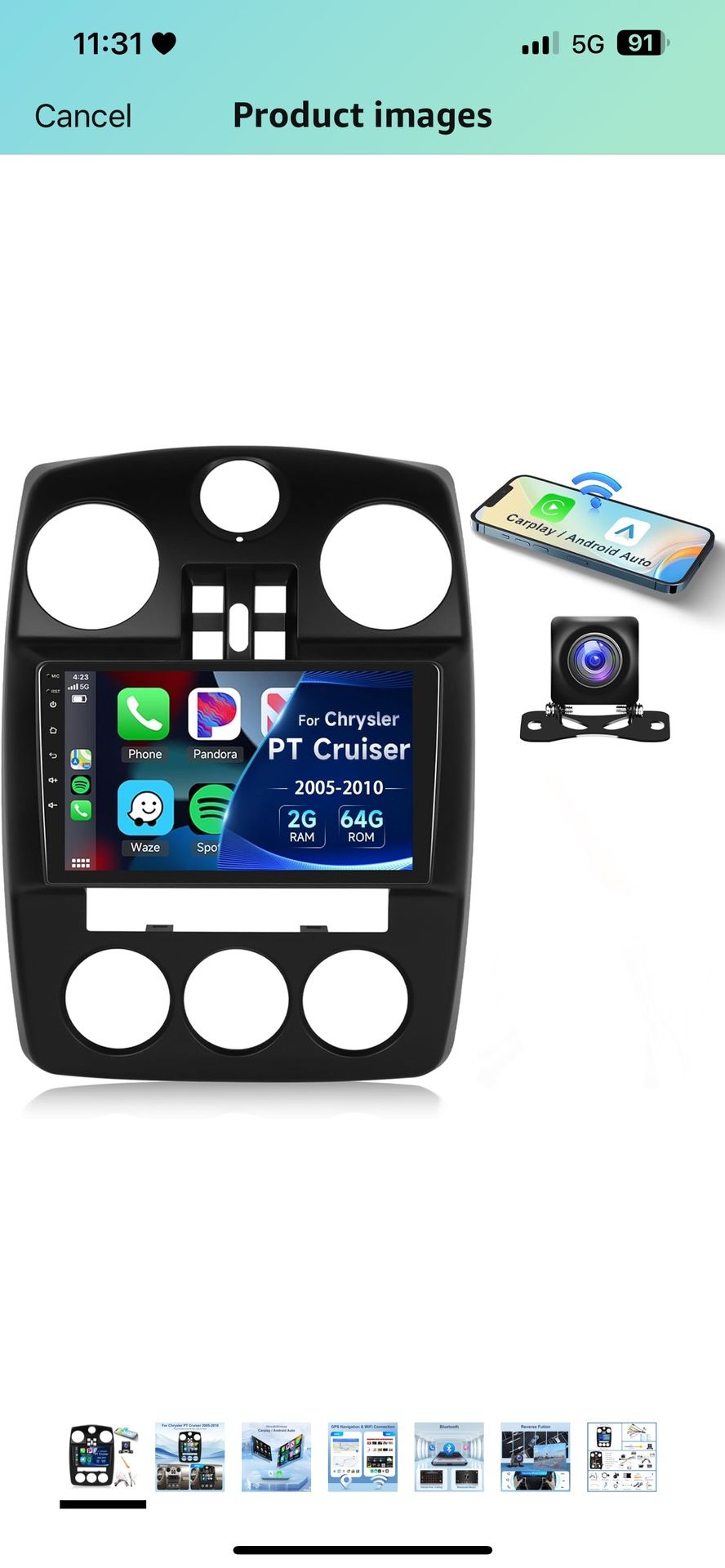 2+64G- for Chrysler PT Cruiser 2005-2010 Car Radio with Wireless