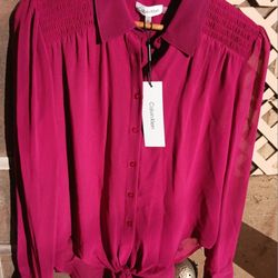 Clavin Klein Blouse Size Medium Brand New W/Tags