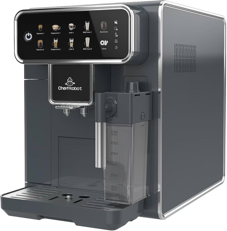 Fully Automatic Coffee Maker with Built-in 3-Level Grinder Expresso/Cappuccino/Latte/Americano Coffee Machines with Self-Cleaning Function 12 Cup Coff