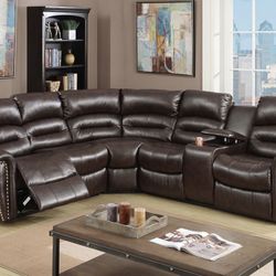 Recliner Sectional Sofa Set 