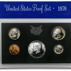 1970  USA America Proof Set Coins Including Silver Kennedy Coin