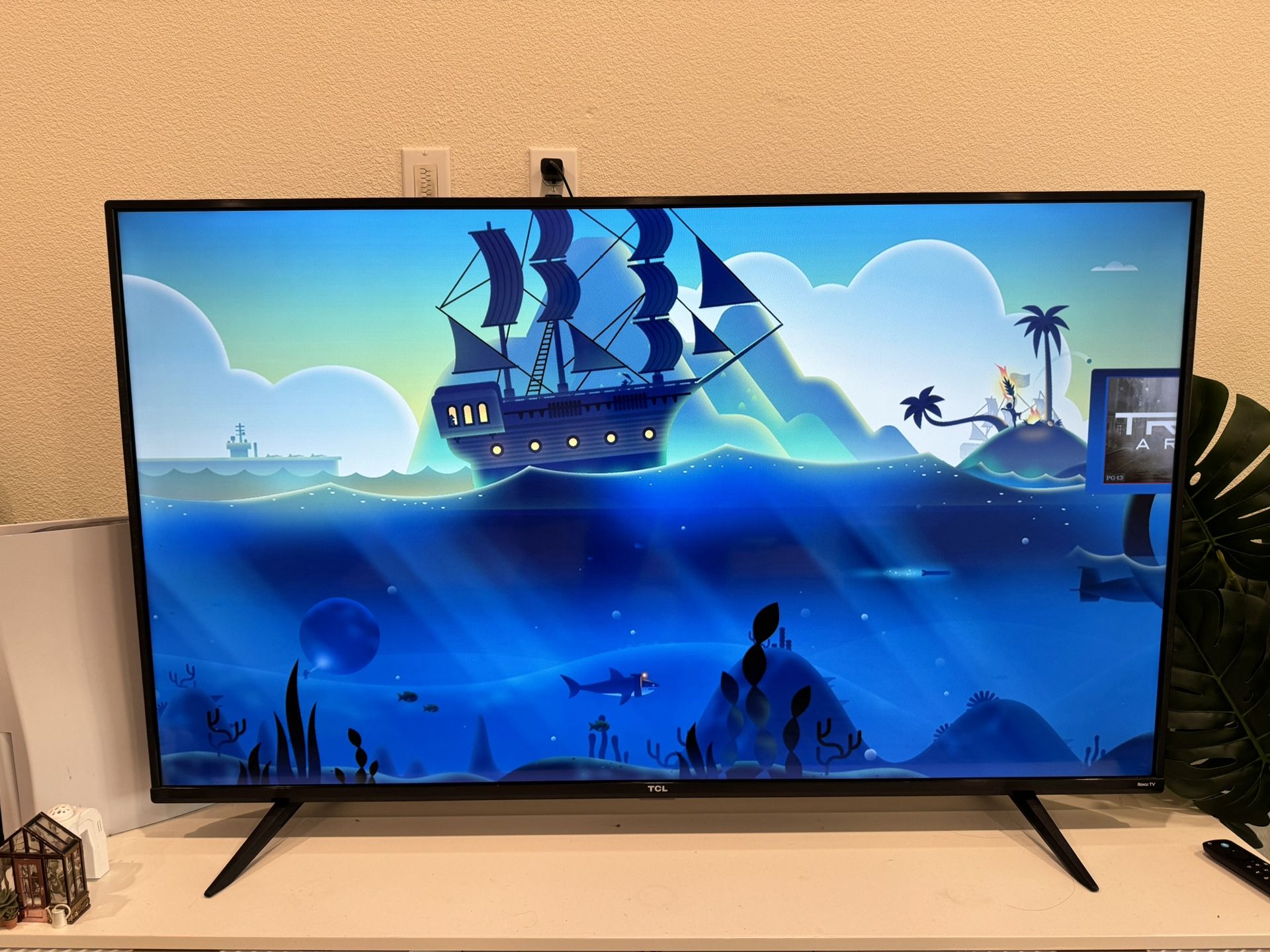 TCL 55” roku 4k Tv