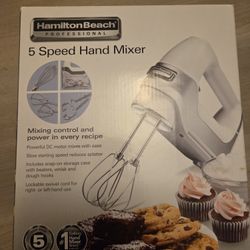 Hamilton Beach Professional 5-speed Hand Mixer, New