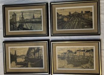 Bernard Buffet Prints set of 4 – framed and matted Turner Manufacturing
