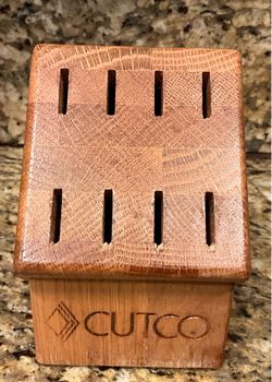 🔥 Cutco 8-Slot Table/Steak Knife Block. Space-Saver!