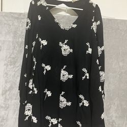 Free People Floral Embroidered Dress 