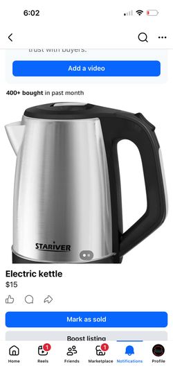 Electric kettle $15