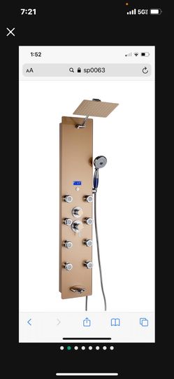 Gold Shower Panel