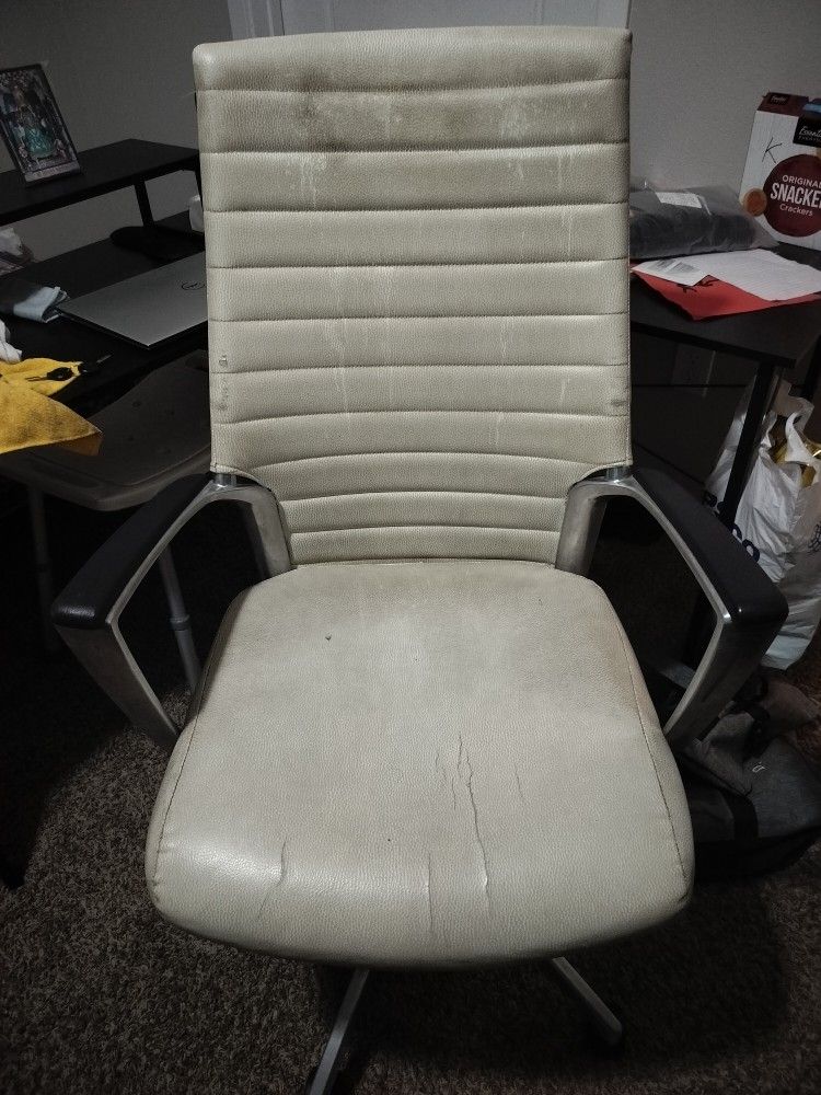 Chair - High Back Ribbed PU Leather