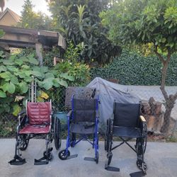 Invacare Wheelchair 18" & Invacare Atlas Lite Wheelchair 16" & Drive Wheelchair 16"