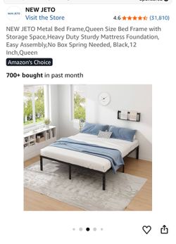 Queen metal bed frame NEW IN BOX