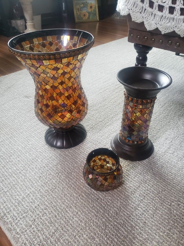 Partylite Mosaic Candle Holders