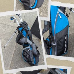 Kids Golf Clubs Set Wilson Bag Profile Clubs