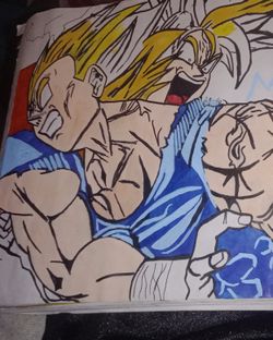 Vegeta Vs Goku Painting /drawing 