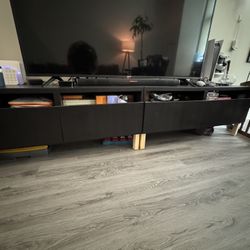 Low TV Console Stand (2-Piece Set)