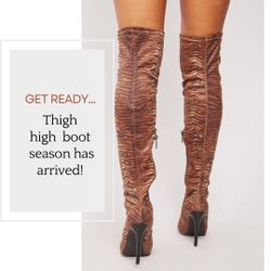 Chic Animal Print High Boots – Perfect for Nights Out!