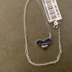 Sterling Silver Stamped “FAMILY”  Heart Pendant 