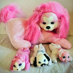 Puppy Surprise Mommy With 3 Puppies 12 Inch