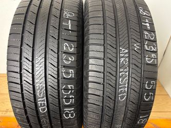 2 tires 235 55 18 Michelin Defender 2 like new no repairs