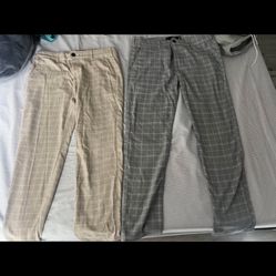Hollister Mens Chino Plaid Pants W31xL30 two pants price is for both