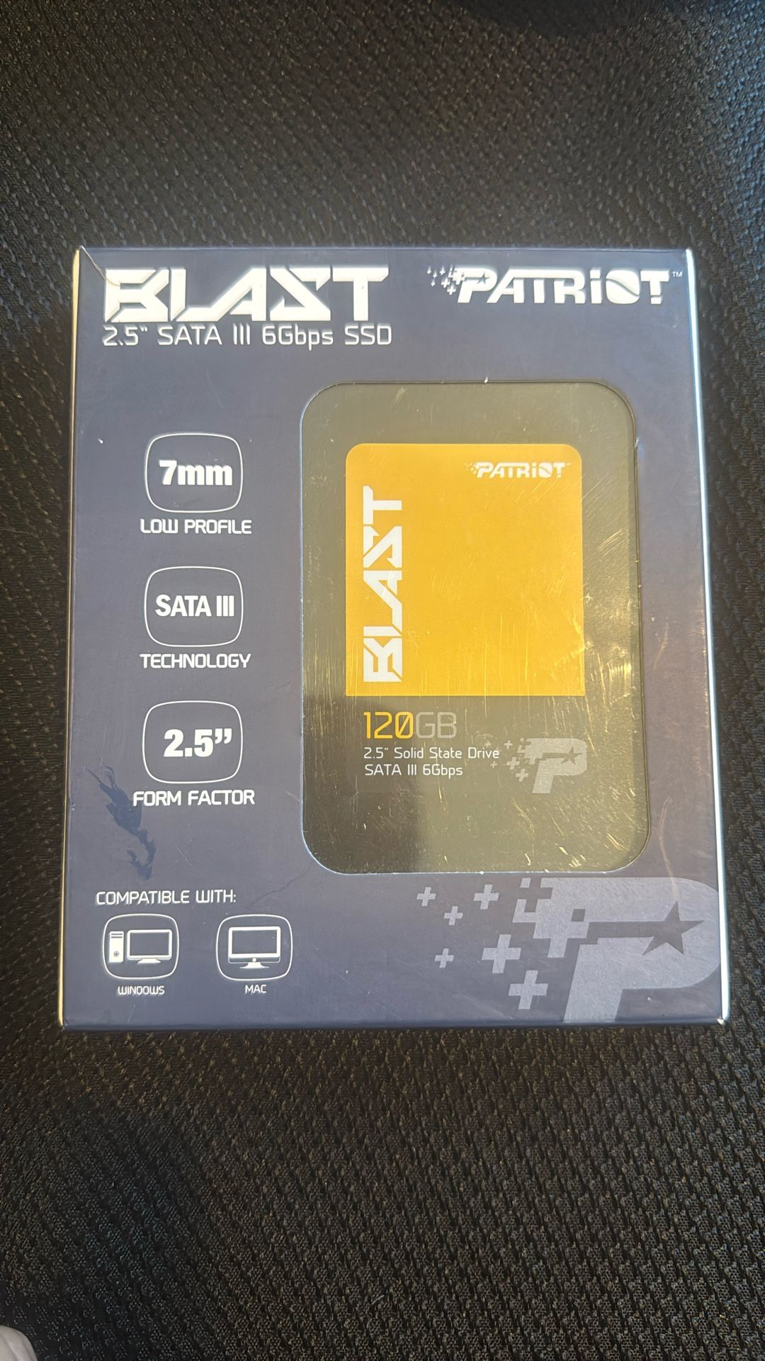 Patriot Blast 120GB SSD – 2.5” SATA III – Works Perfect