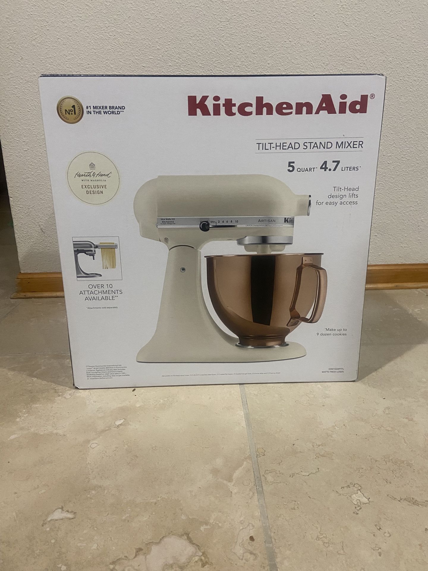 New Kitchenaid Artisan Mixer Matte Fresh Linen 