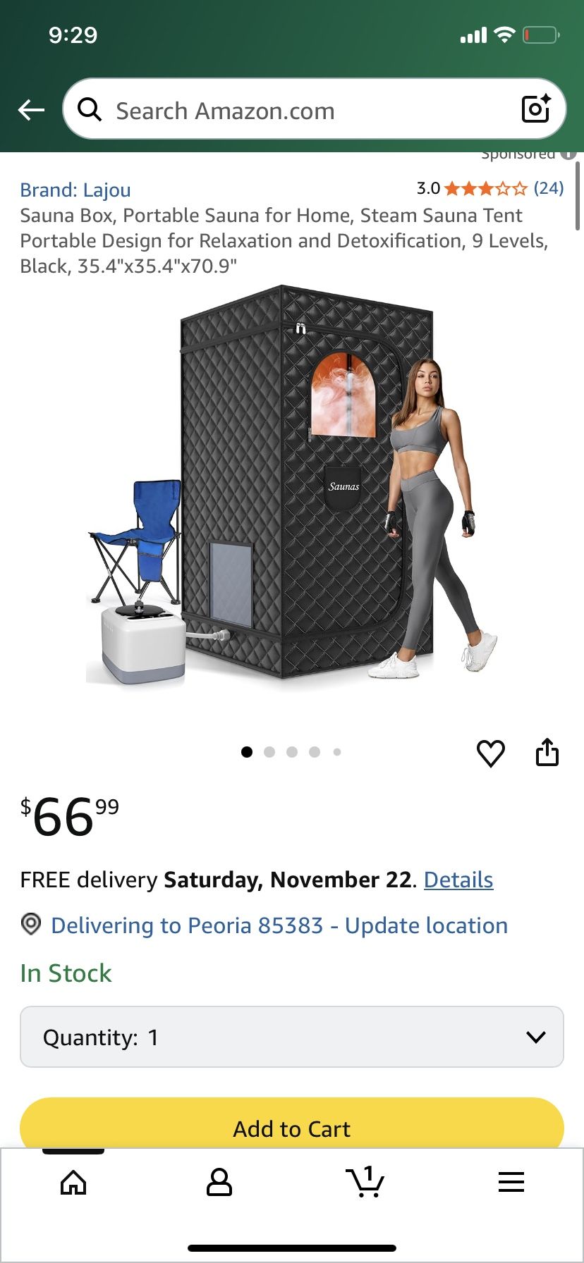 Sauna New Portable $45