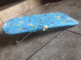 Blue baby bather with ducks