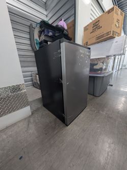 Mini Fridge Black and Silver