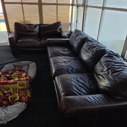 Leather Sofa Set