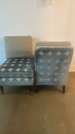 2 Custom Slip Chairs Calico Corner Fabric