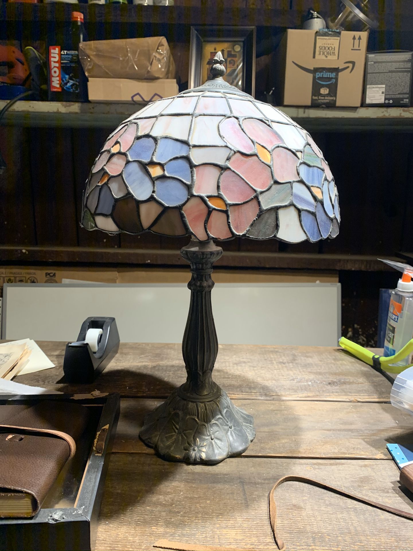 Vintage mosaic lamp fixture