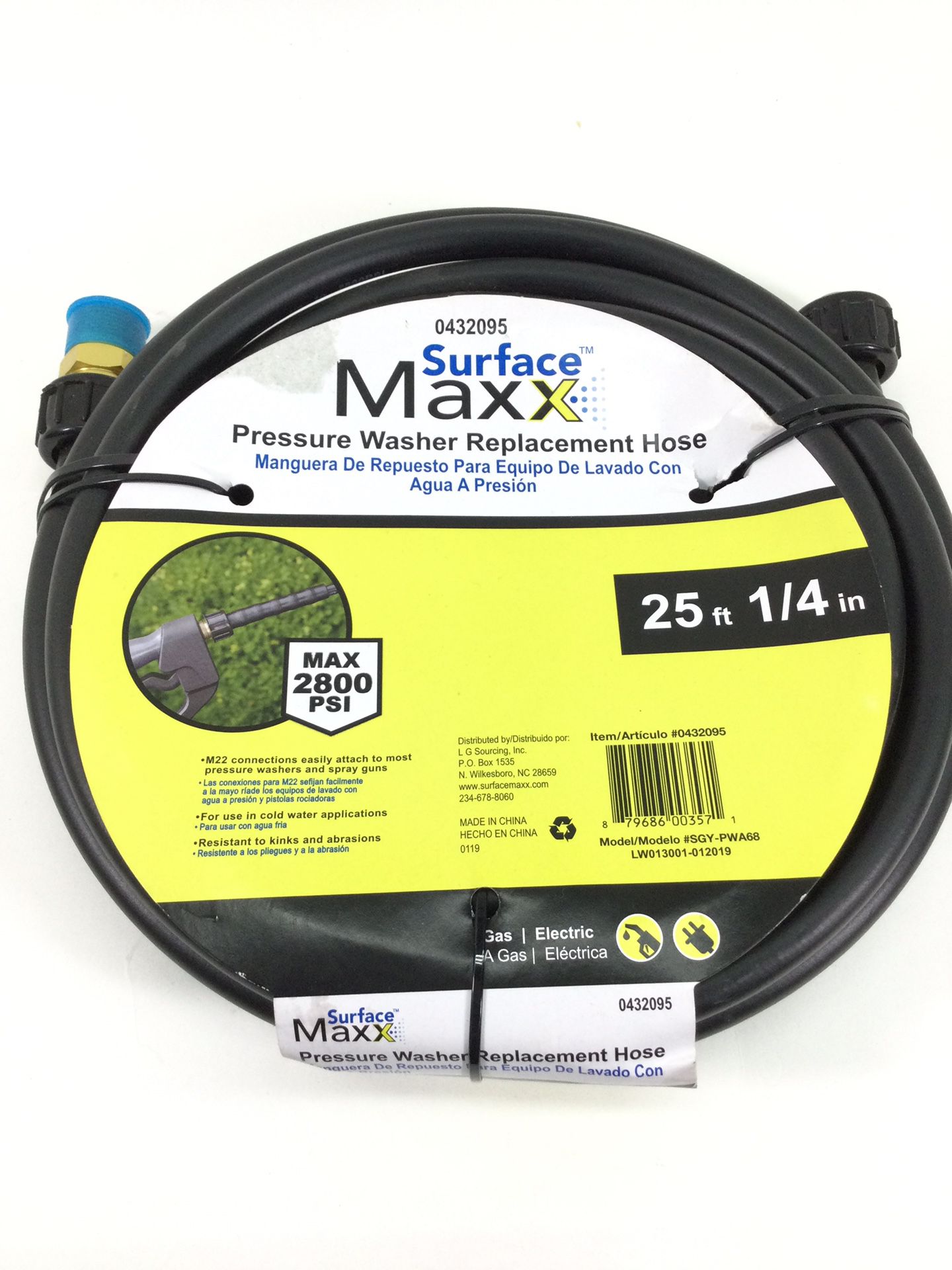 *NEW* Surface Max Pressure Washer Replacement 25ft 1/4in Hose