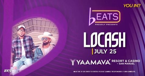 Pair Of LoCash Concert Tickets