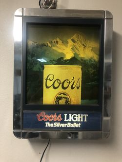 Vintage/collectible coors light animated/scrolling scene sign from late 70’s to early 80’s