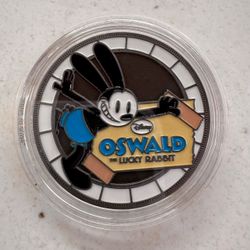 Disney Disneyland Parks DCA Oswald Lucky Rabbit Buena Vista Medallion Coin Case