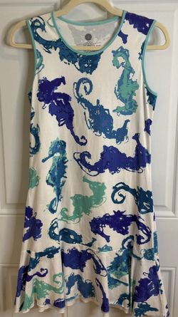 AnaClare "Under the Sea" Seahorse Flounce Dress in small