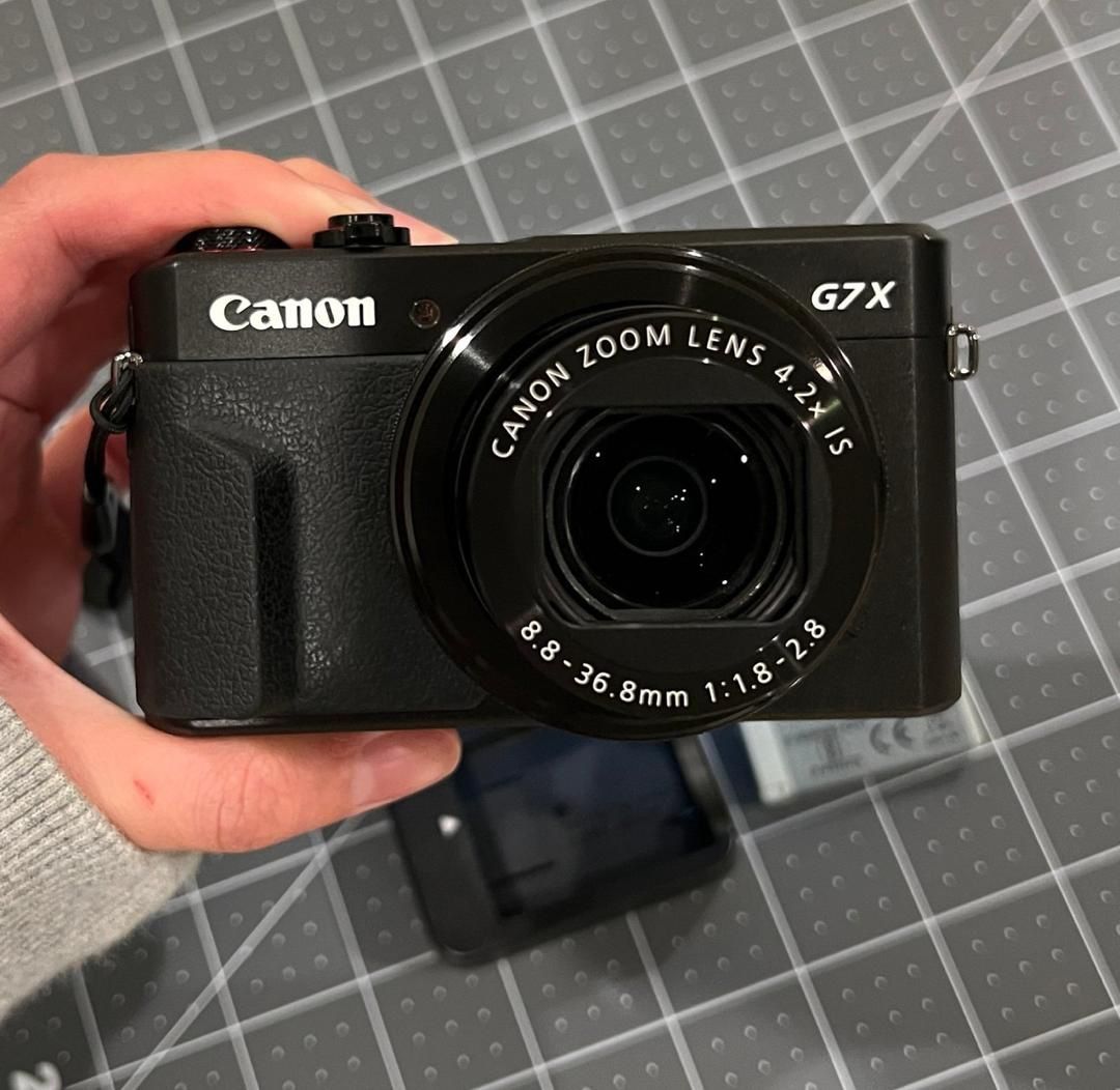 Canon PowerShot G7X Mark II with batteries